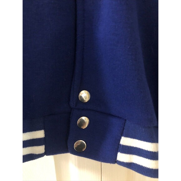 BOOHOOMAN VARSITY BOMBER JACKET Medium Blue Limited Edition 2013 Patches READ - Picture 8 of 11